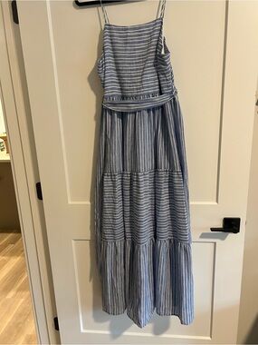 gilli florence sleeveless fitted dress Frank & Eileen Women's Sleeveless Maxi Shirtdress, Rory Sleeveless, Famous Denim, Size L, Indigo